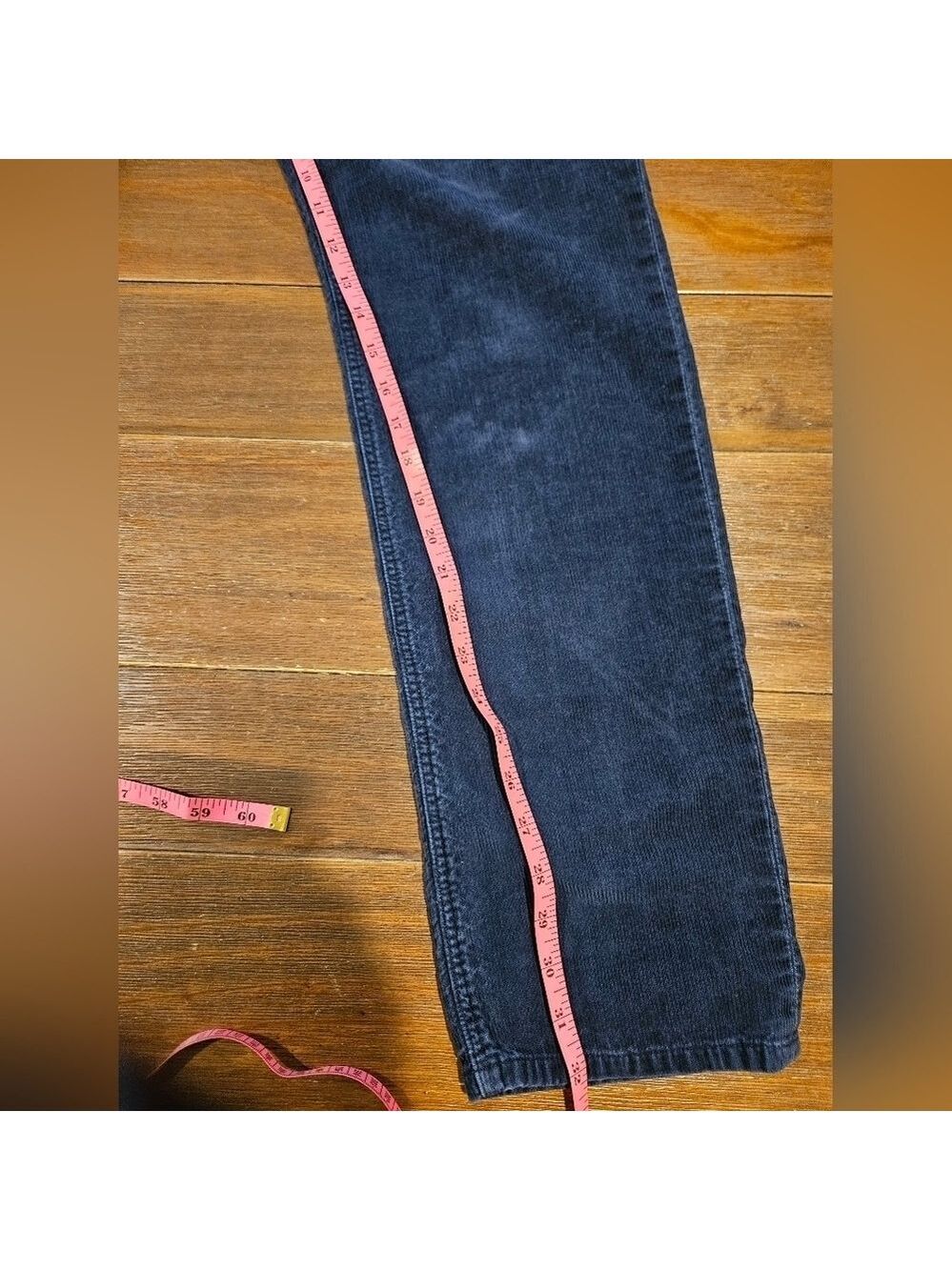 THEORY WOMEN'S NAVY BLUE ZIGGY SLIM LEG MID-RISE CORDUROY PANTS SIZE 34 - Picture 7 of 8